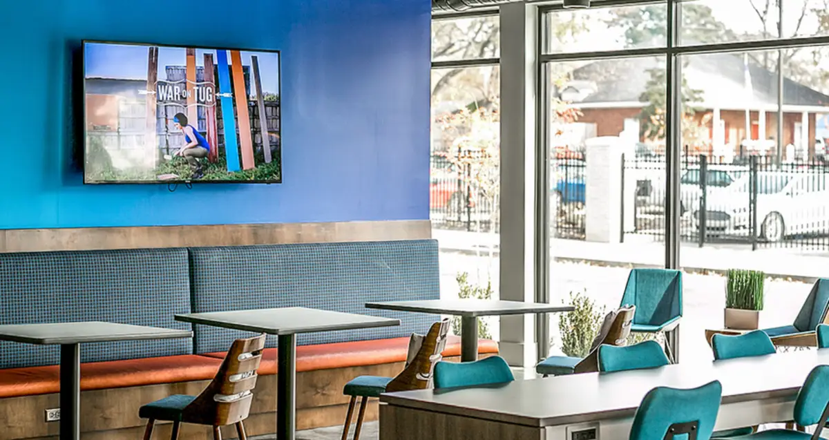 student study area at The Nine at Memphis, University of Memphis off-campus housing