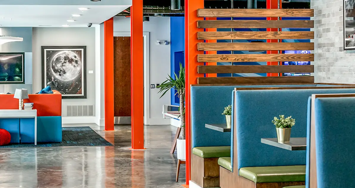 community entertainment space at The Nine at Memphis, apartments near U of Memphis