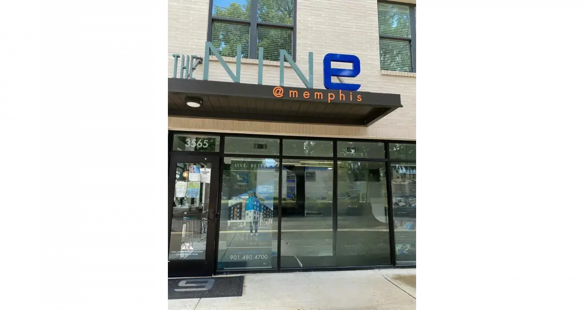 The Nine at Memphis entrance for apartments in Memphis, TN